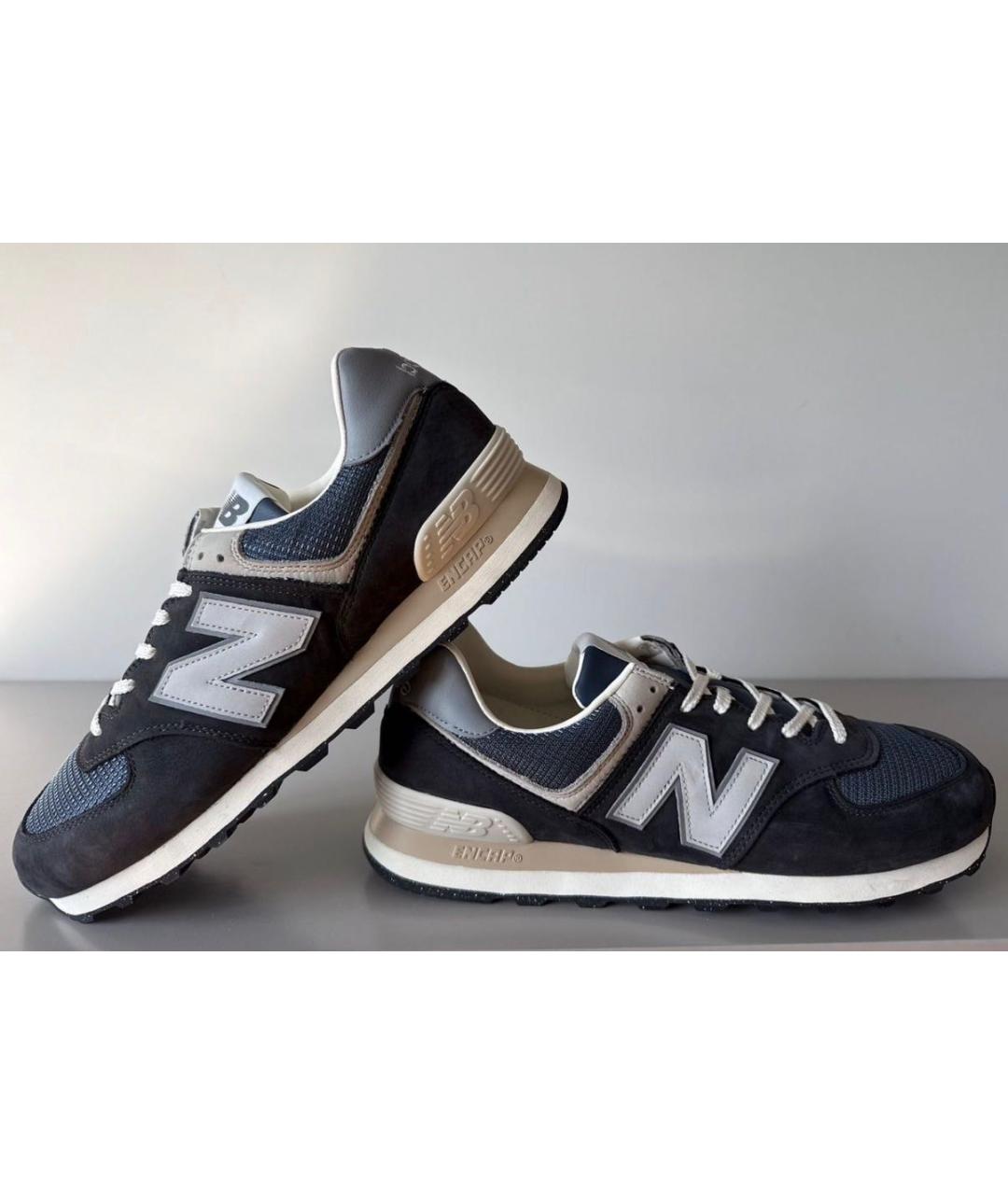 NEW BALANCE Темно-синие замшевые низкие кроссовки / кеды, фото 2