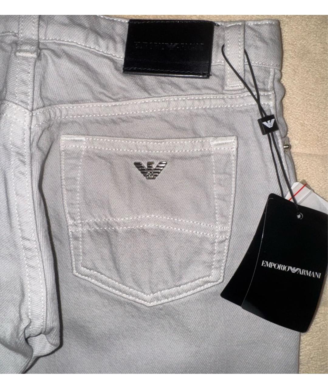 EMPORIO ARMANI Серые деним детские джинсы, фото 4