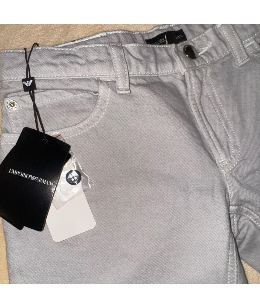 EMPORIO ARMANI Серые деним детские джинсы, фото 3