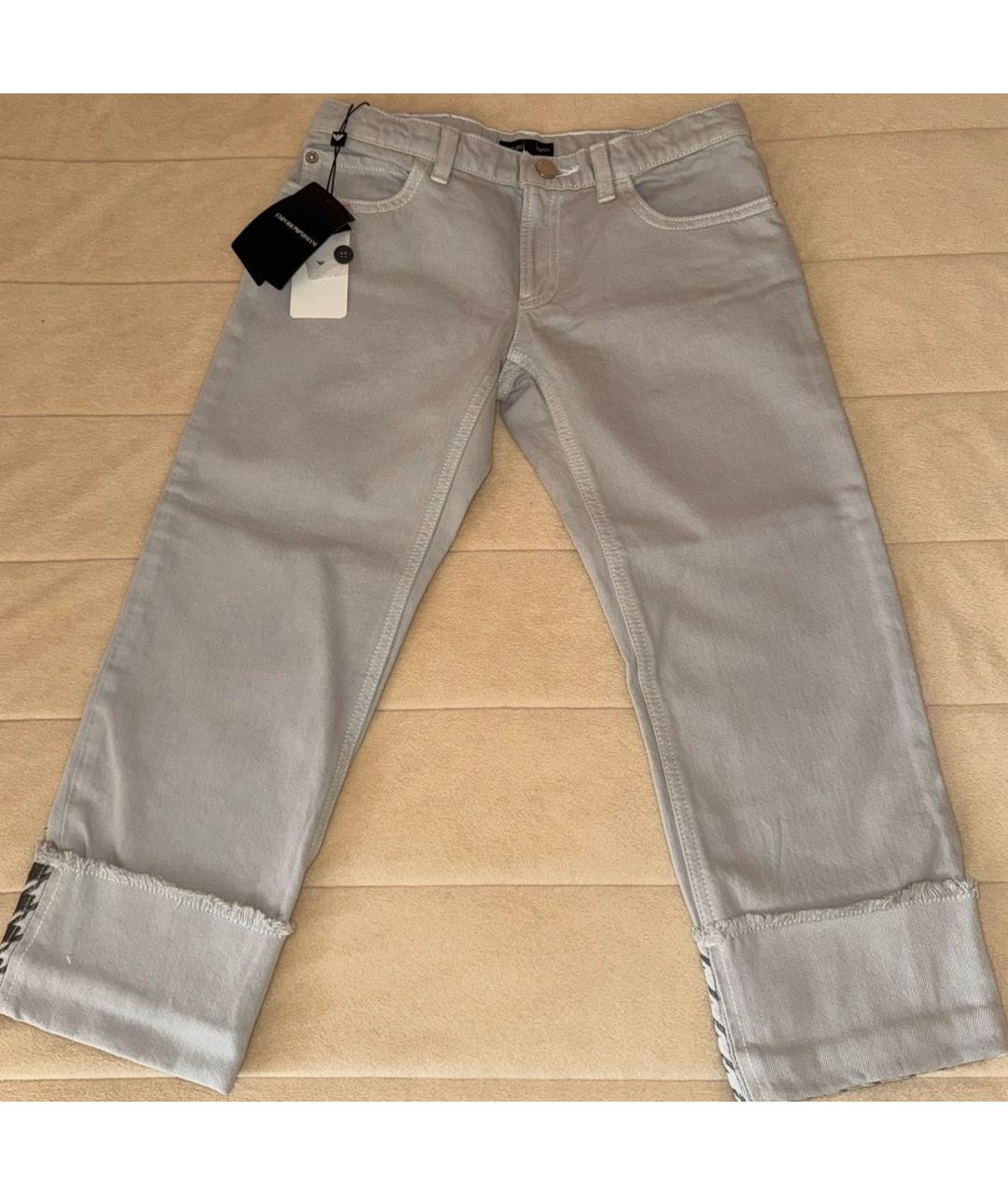 EMPORIO ARMANI Серые деним детские джинсы, фото 5