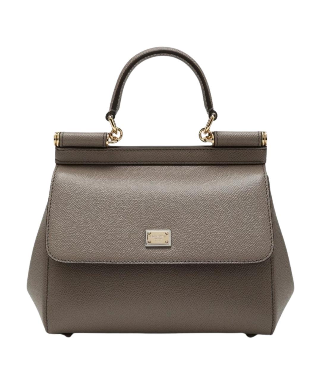 DOLCE&GABBANA Бежевая кожаная сумка тоут, фото 1