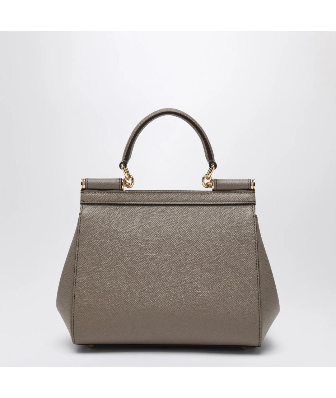 DOLCE&GABBANA Бежевая кожаная сумка тоут, фото 2