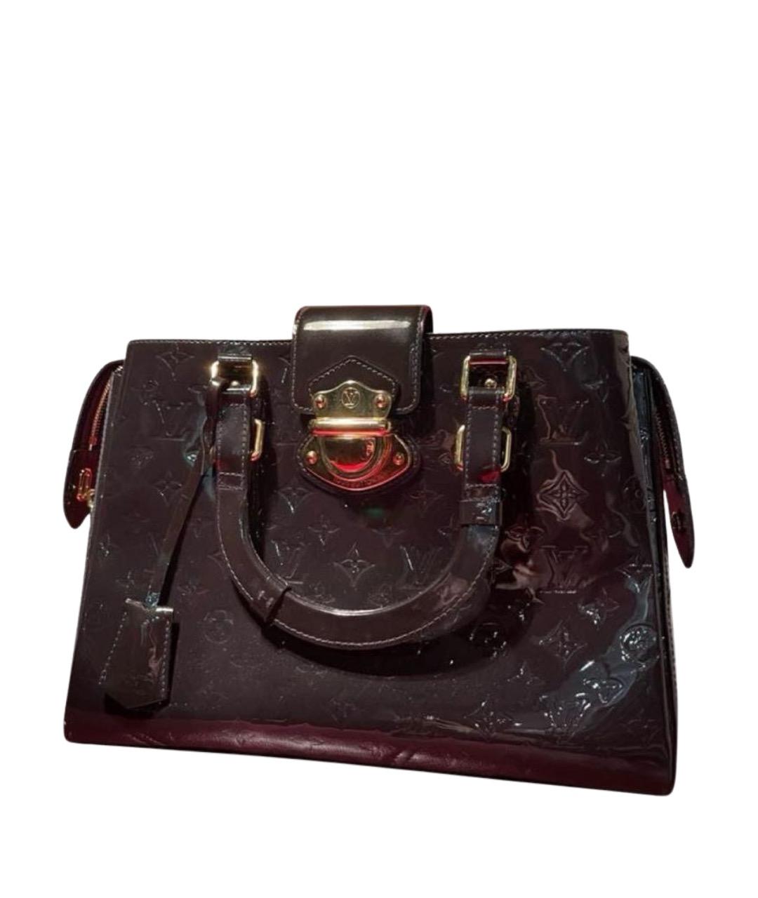 LOUIS VUITTON Фиолетовая сумка с короткими ручками из лакированной кожи, фото 1