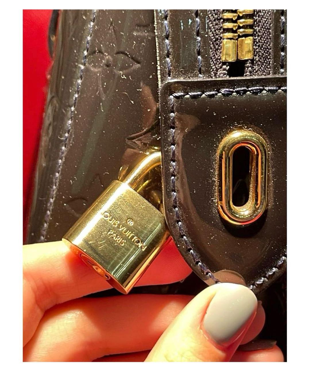 LOUIS VUITTON Фиолетовая сумка с короткими ручками из лакированной кожи, фото 2