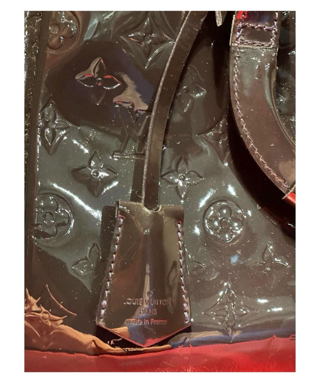 LOUIS VUITTON Фиолетовая сумка с короткими ручками из лакированной кожи, фото 4