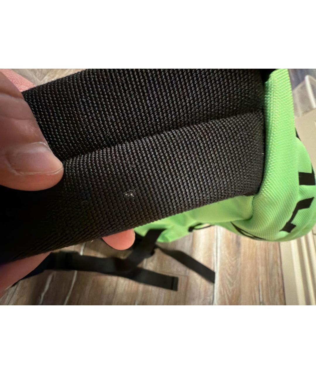 BALENCIAGA Зеленый тканевый рюкзак, фото 5