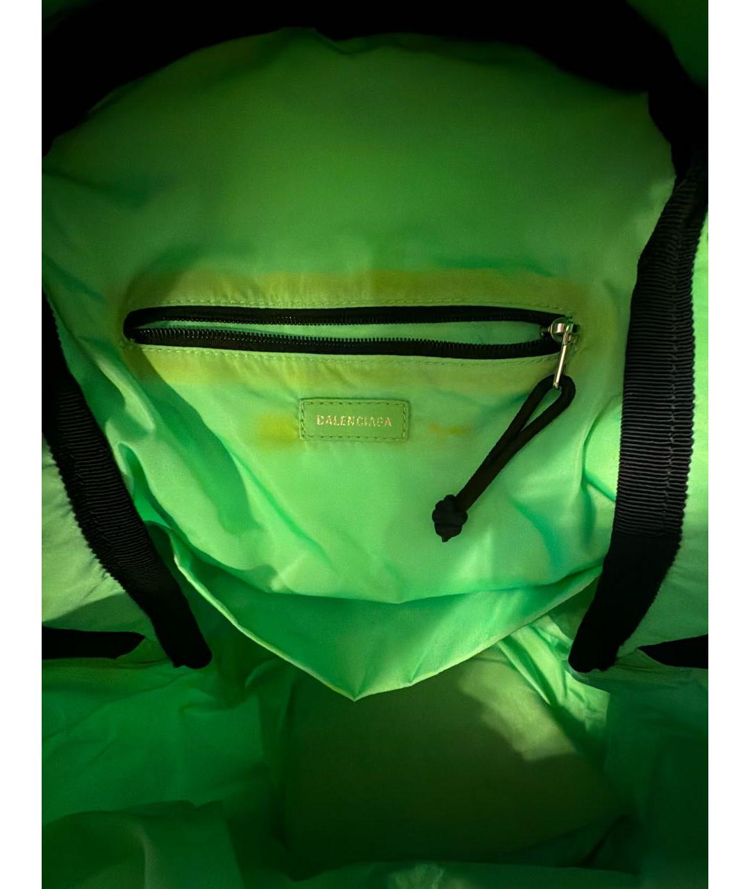 BALENCIAGA Зеленый тканевый рюкзак, фото 4