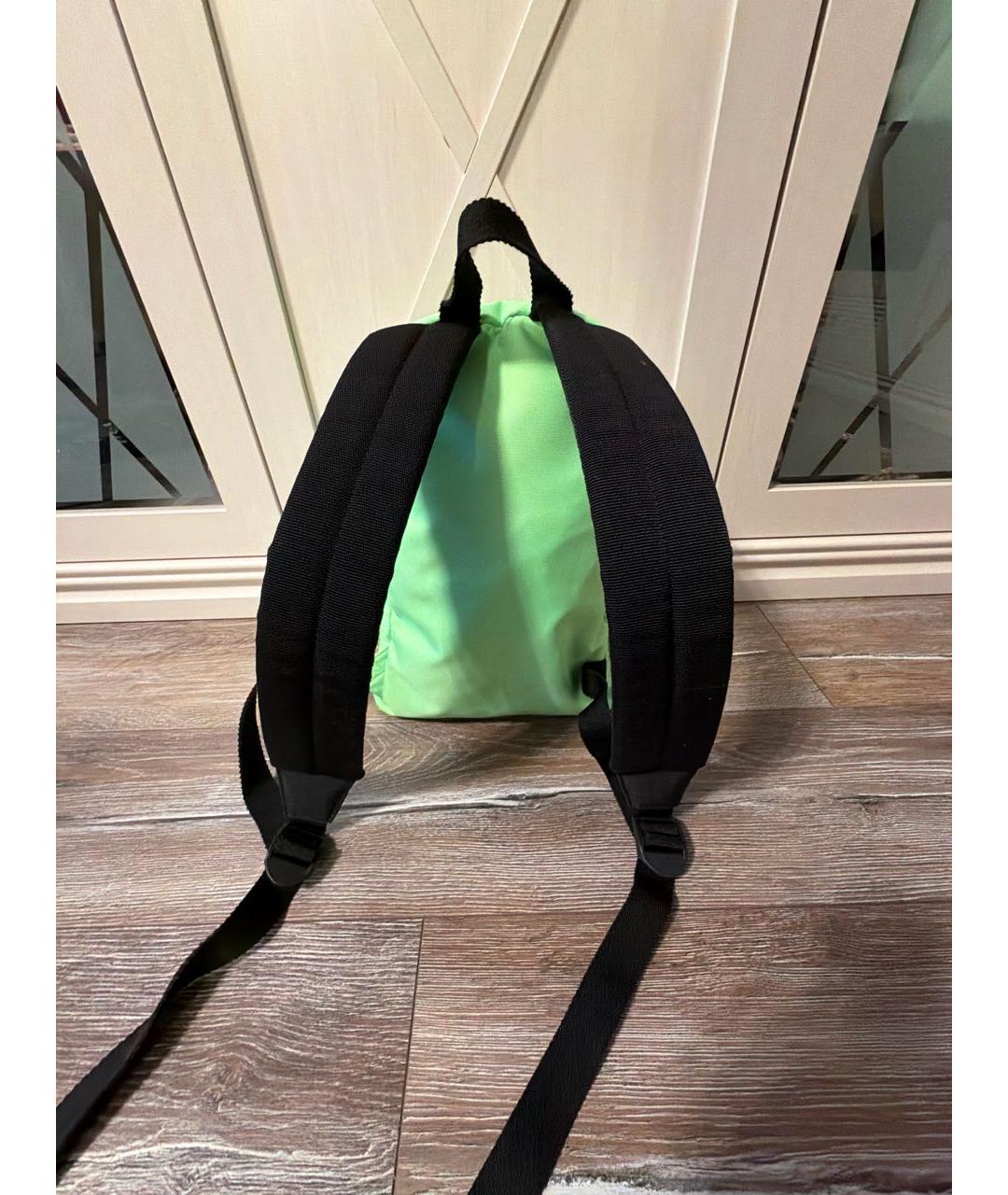 BALENCIAGA Зеленый тканевый рюкзак, фото 3