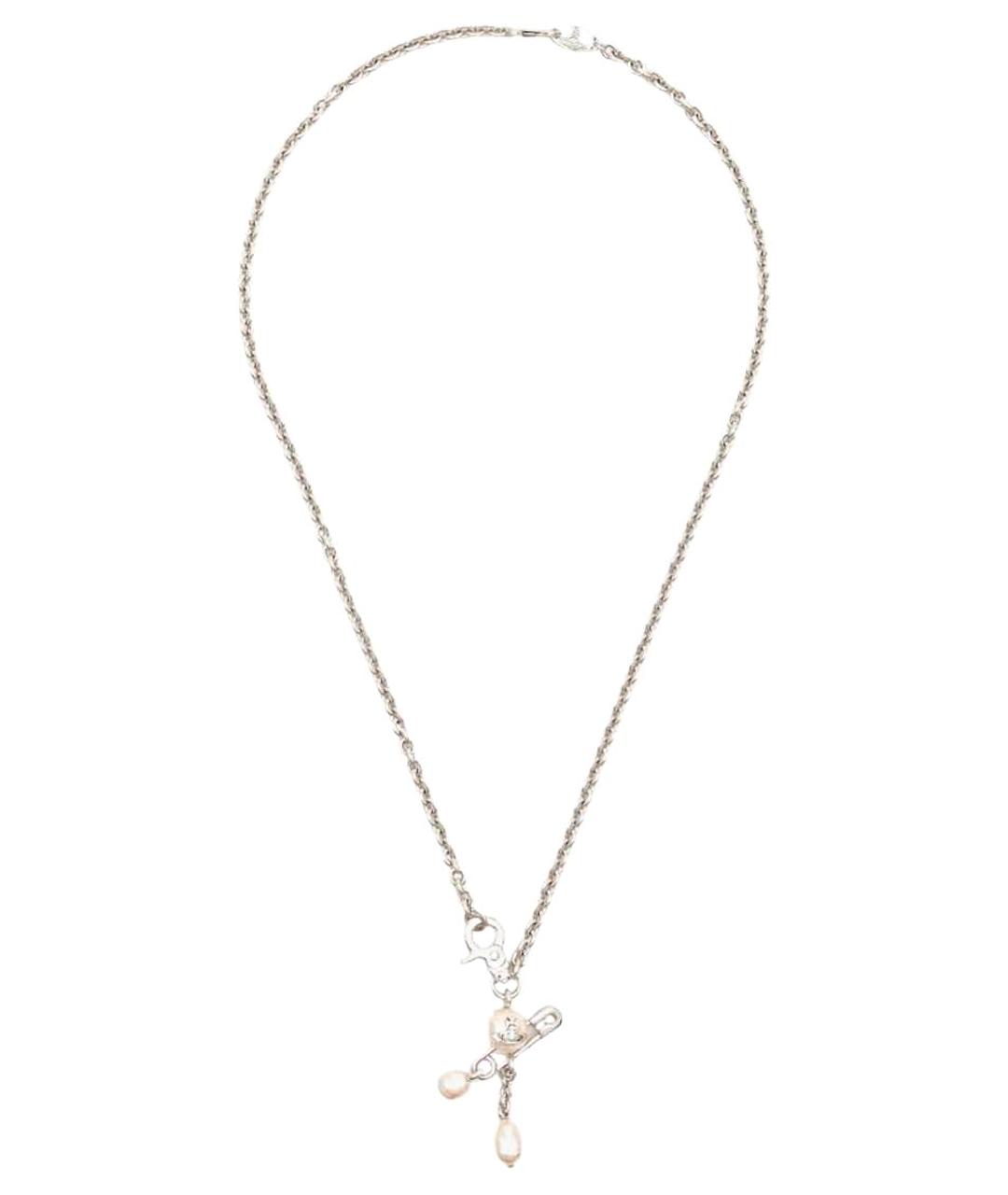 VIVIENNE WESTWOOD Серебряное металлическое колье, фото 1