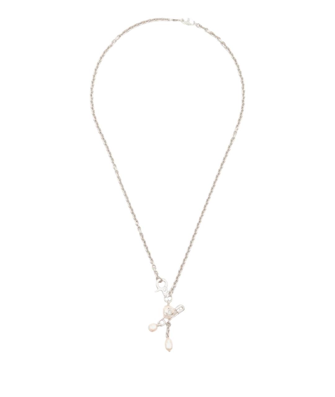 VIVIENNE WESTWOOD Серебряное металлическое колье, фото 6