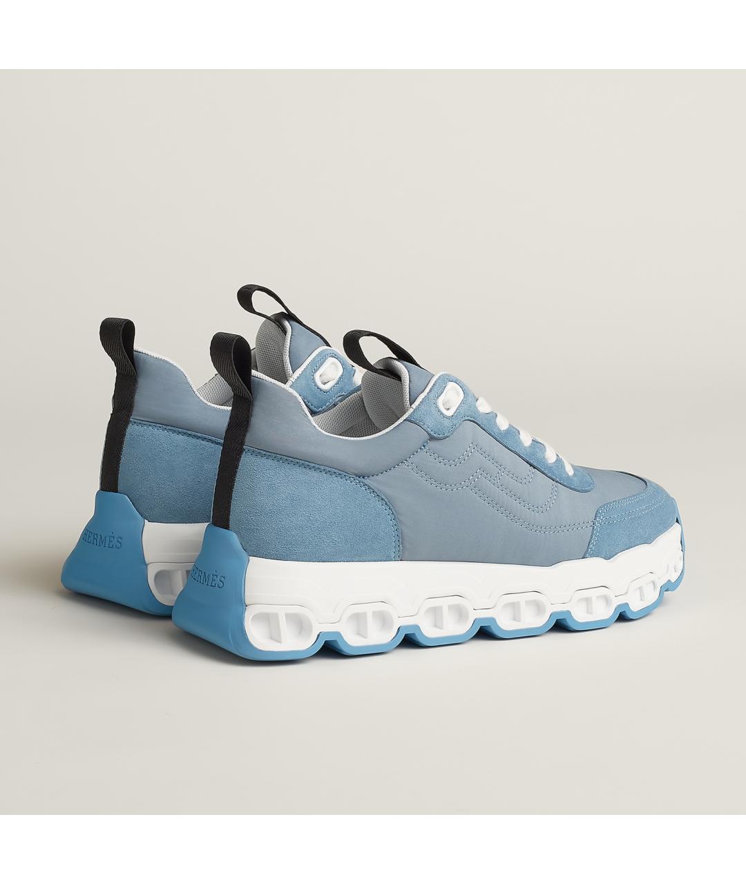 HERMES Голубые кроссовки, фото 3