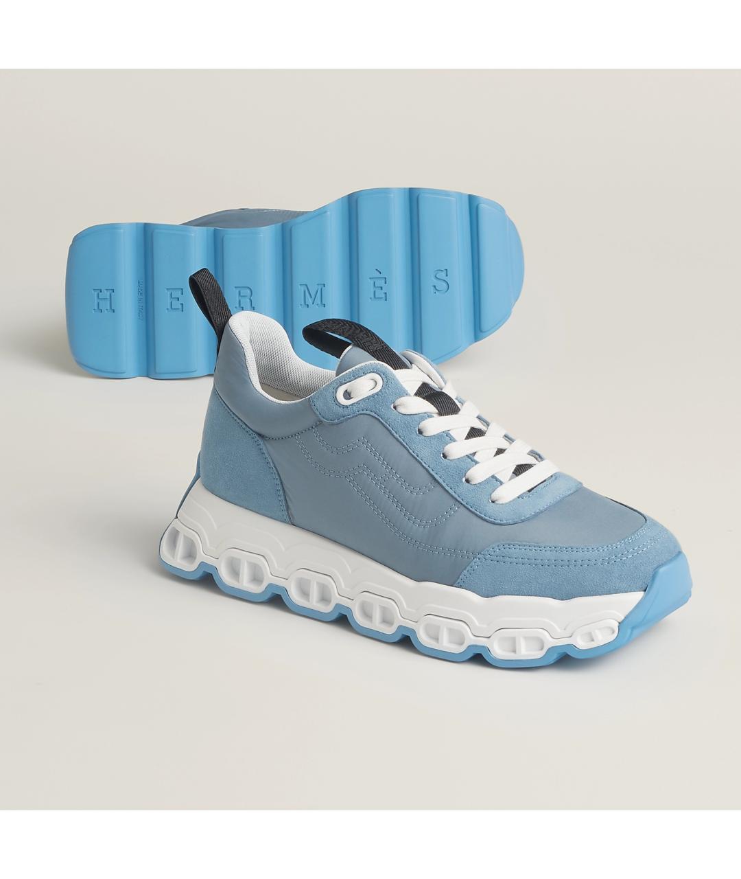 HERMES Голубые кроссовки, фото 5