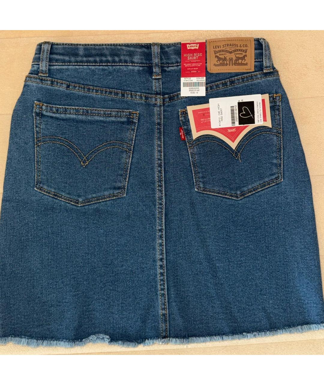 LEVI'S Синяя деним юбка, фото 2