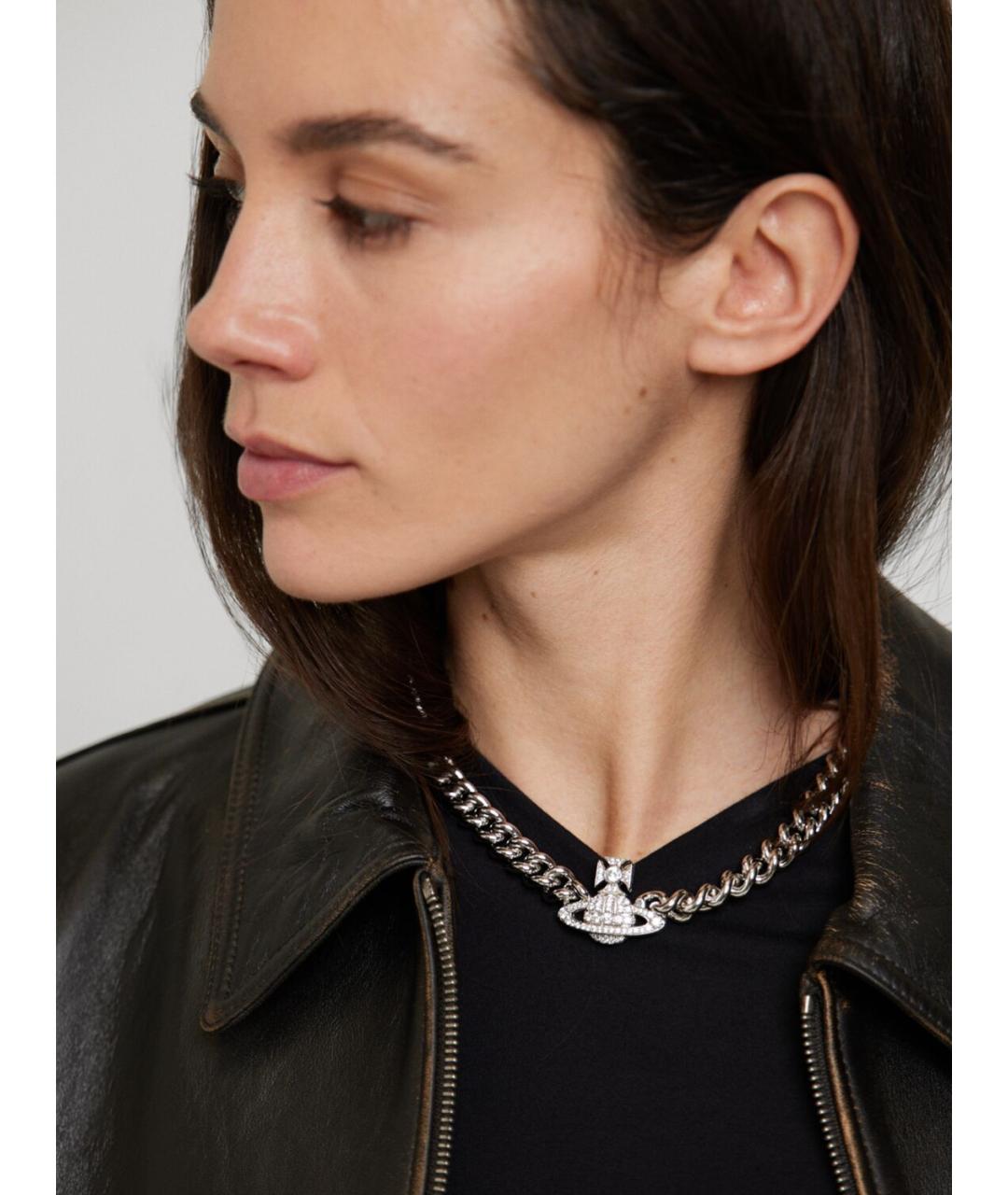 VIVIENNE WESTWOOD Серебряное латунное колье, фото 2