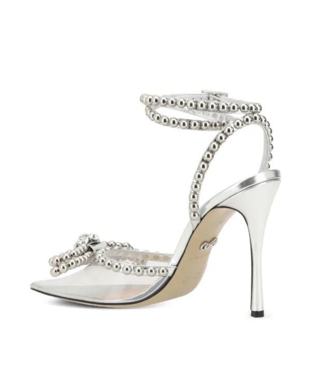 MACH&MACH Серебряные босоножки, фото 3