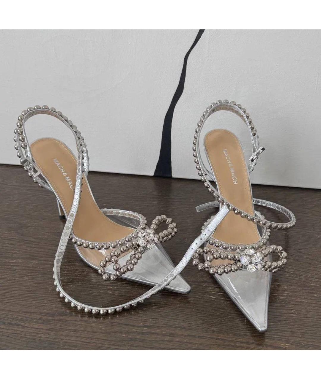 MACH&MACH Серебряные босоножки, фото 4