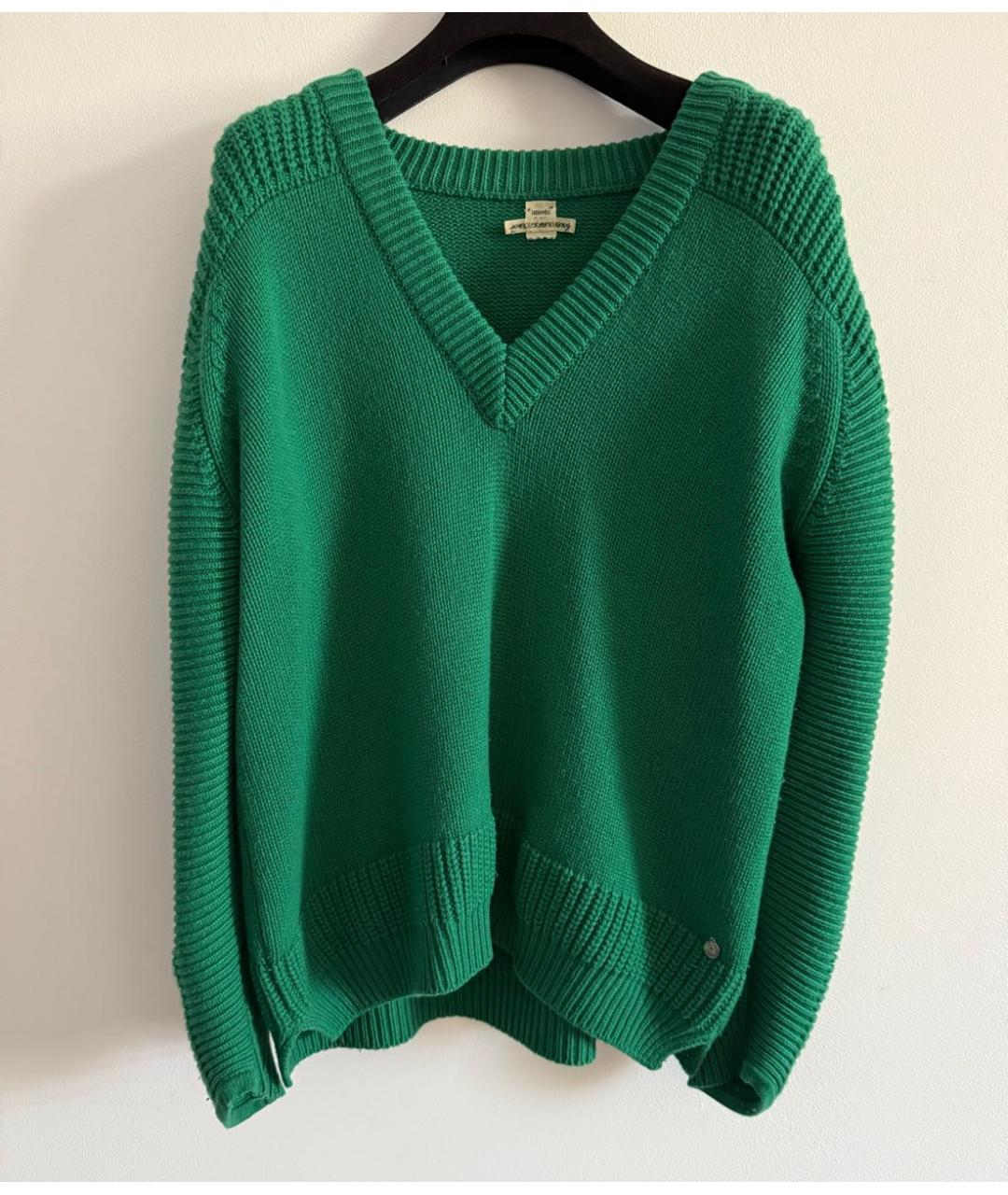 HERMES Зеленый кашемировый джемпер / свитер, фото 6