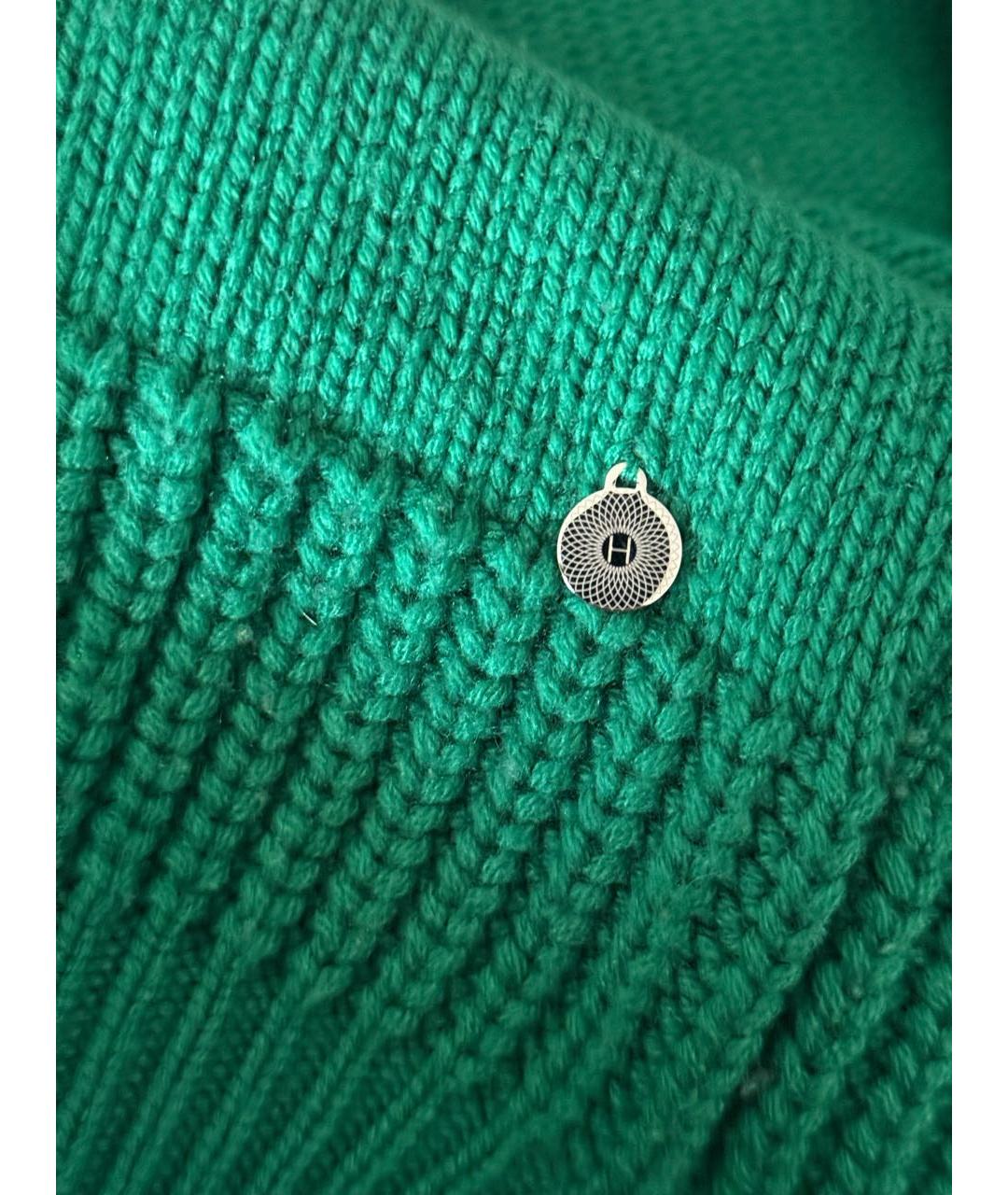 HERMES Зеленый кашемировый джемпер / свитер, фото 5