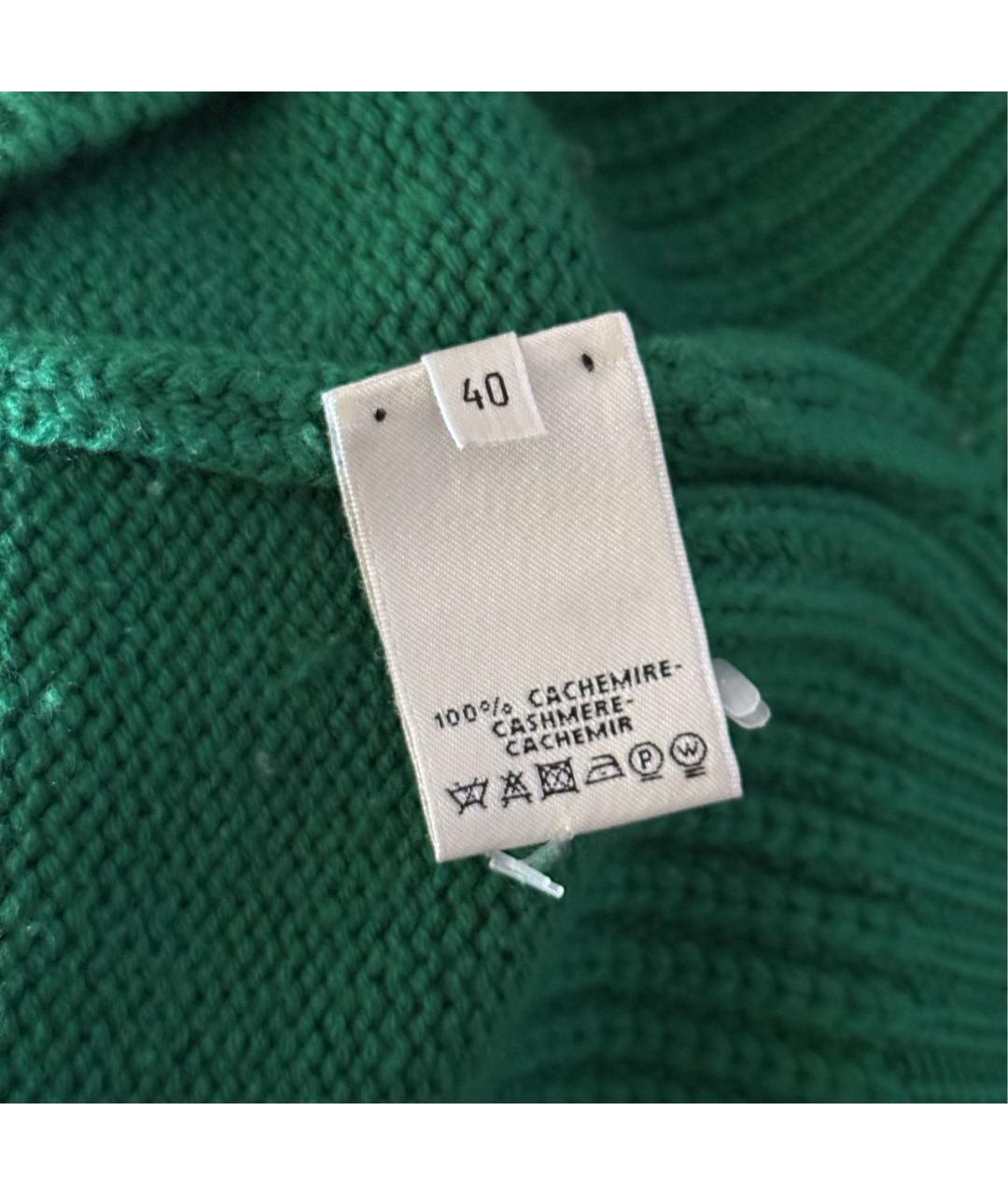 HERMES Зеленый кашемировый джемпер / свитер, фото 3