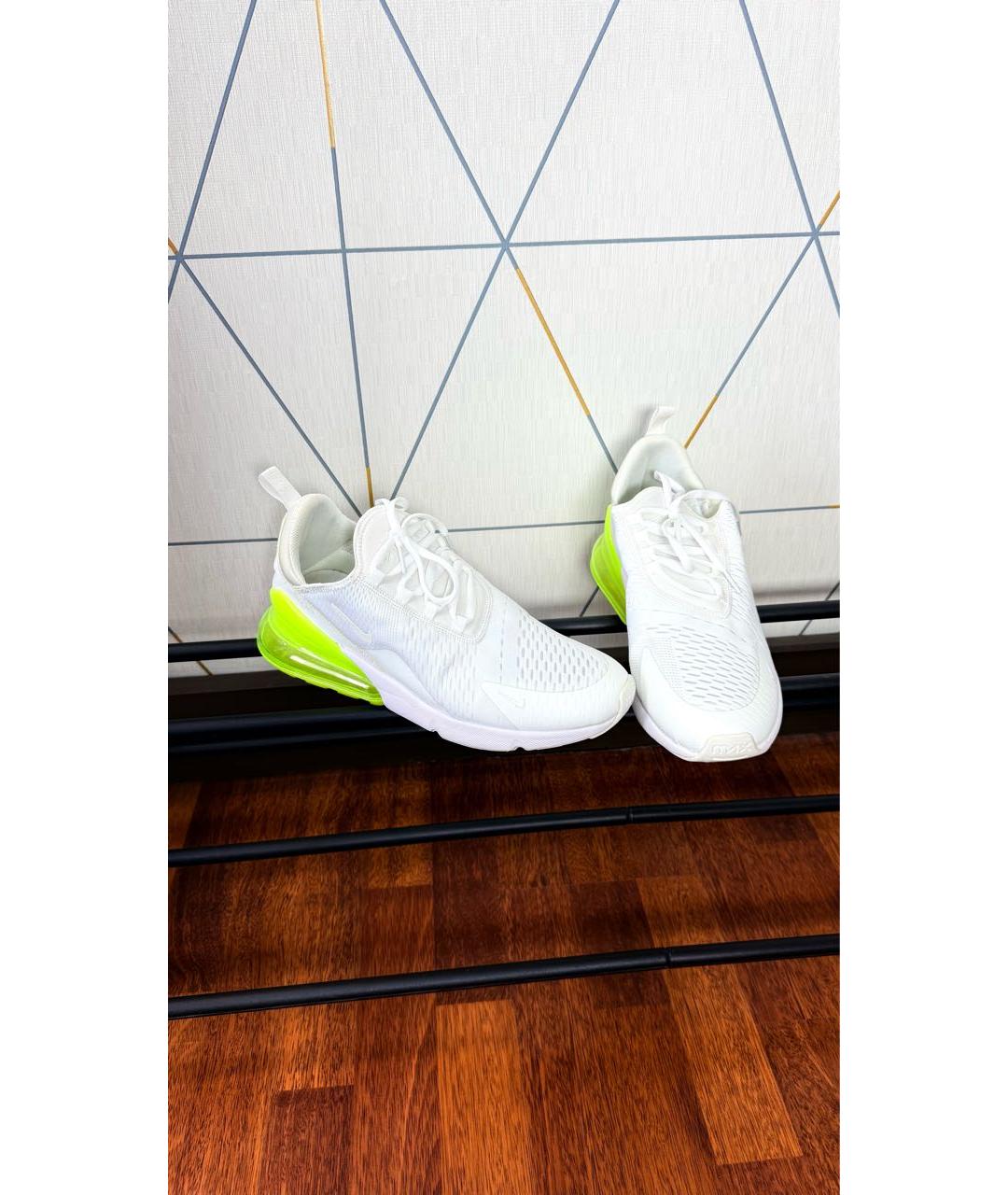 NIKE Белые текстильные низкие кроссовки / кеды, фото 4