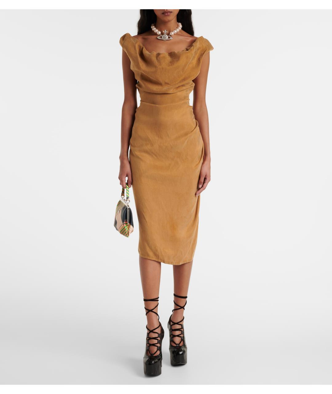 VIVIENNE WESTWOOD Бежевое коктейльное платье, фото 2