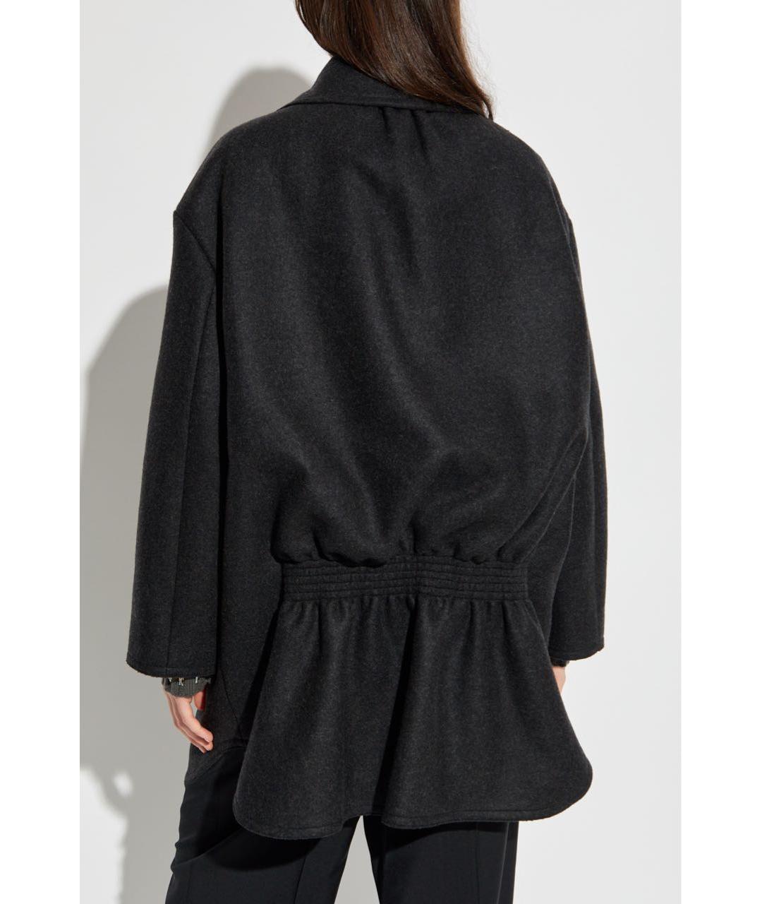 FENDI Черное шерстяное пальто, фото 5