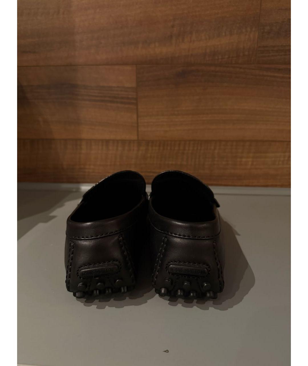 LOUIS VUITTON Черные мокасины из экзотической кожи, фото 4