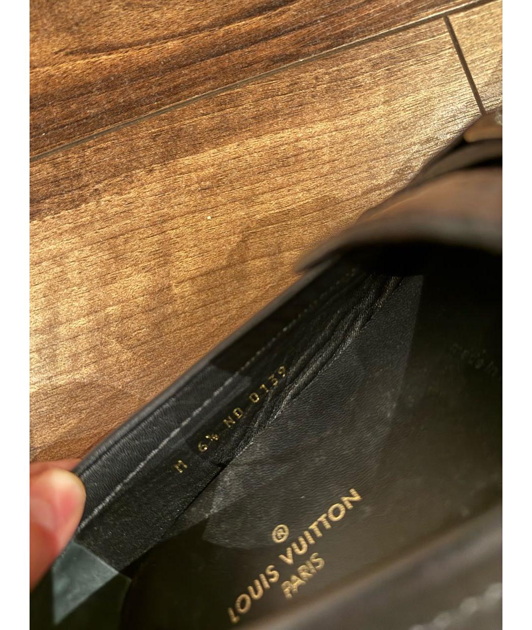 LOUIS VUITTON Черные мокасины из экзотической кожи, фото 7