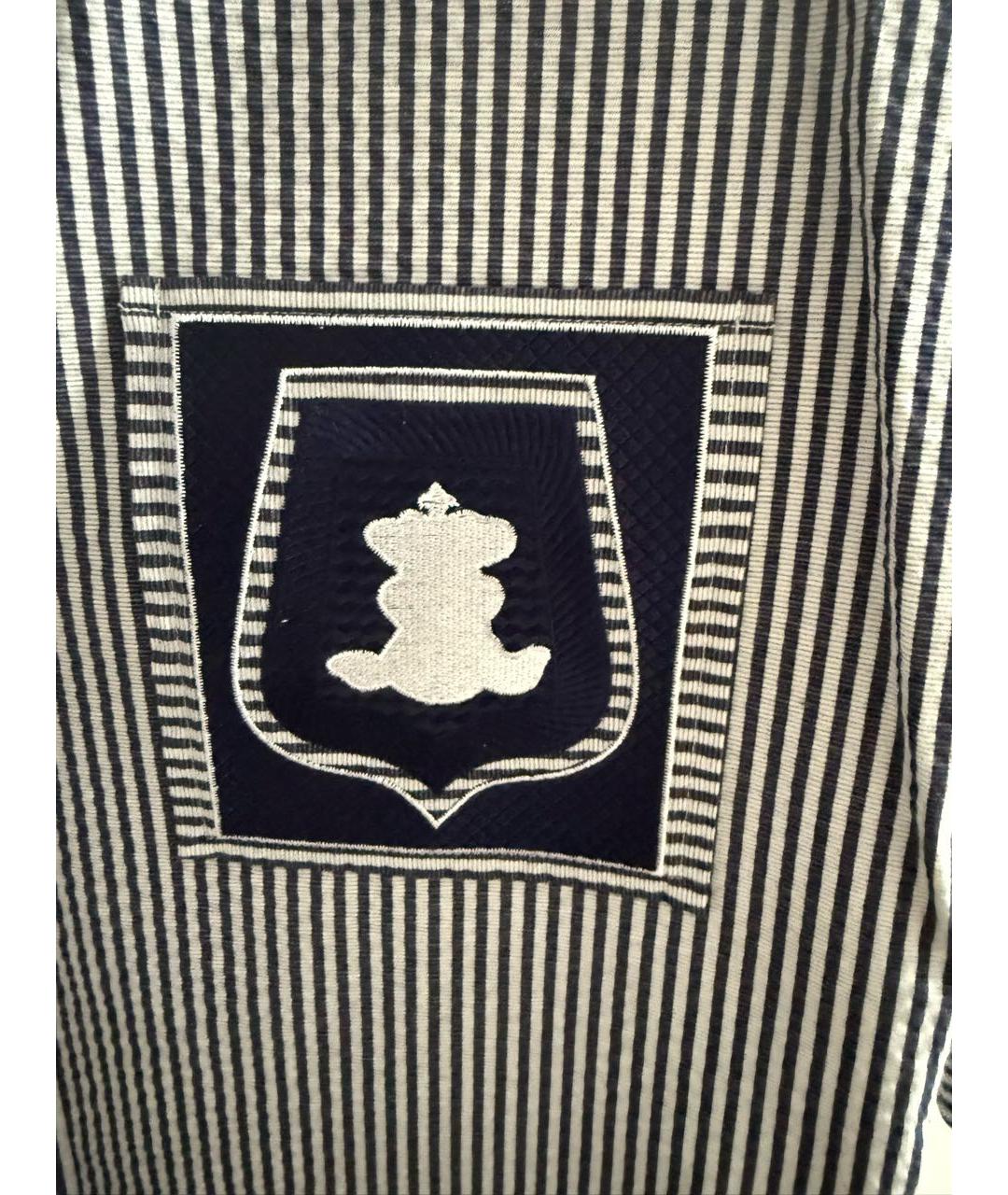 HERMES Темно-синее хлопковое повседневное платье, фото 2