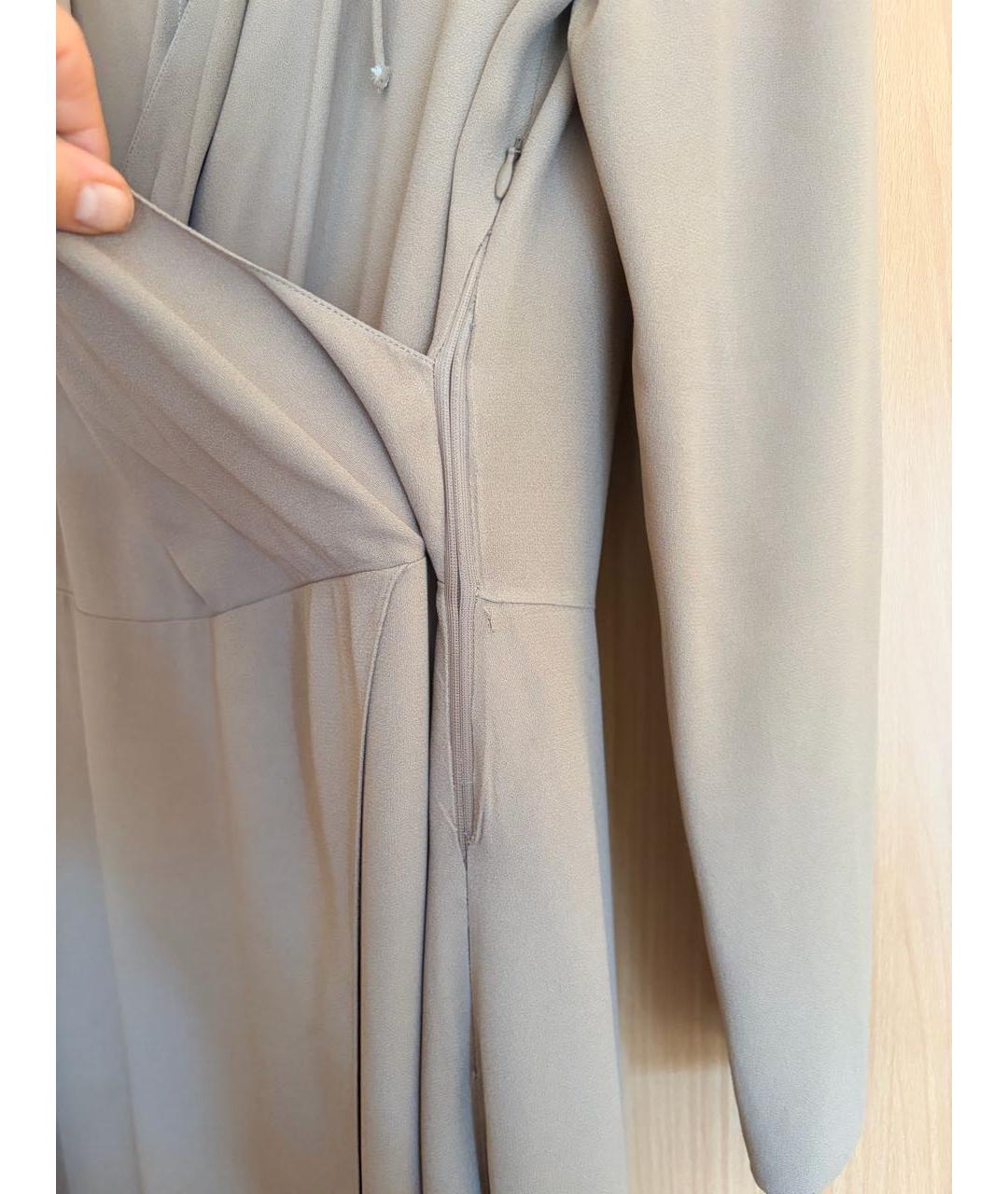 RALPH LAUREN PURPLE LABEL Бежевое вискозное повседневное платье, фото 7