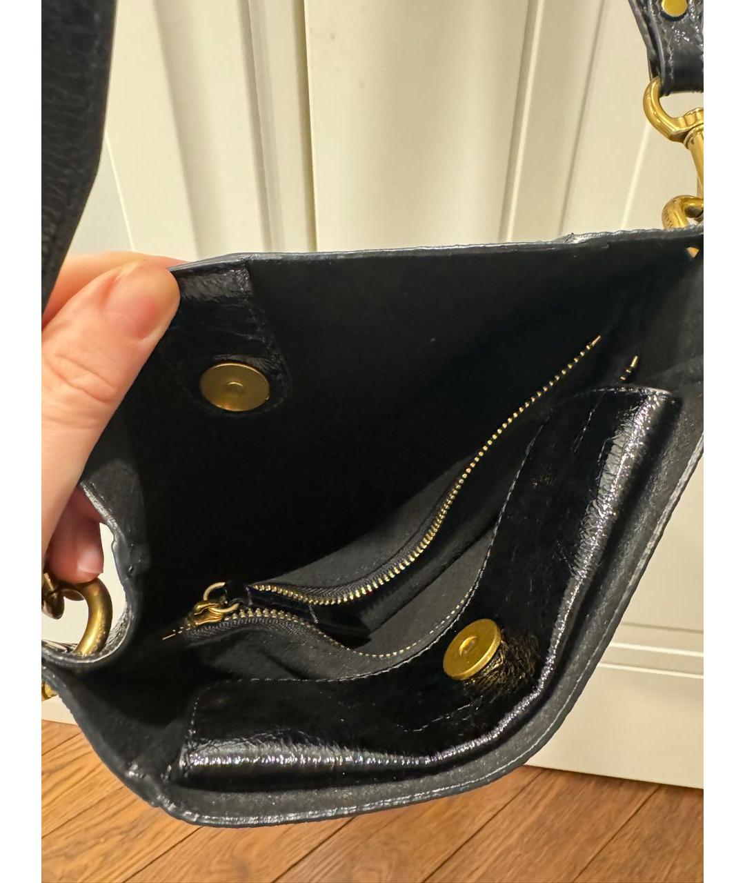 ISABEL MARANT Черная сумка через плечо из лакированной кожи, фото 5