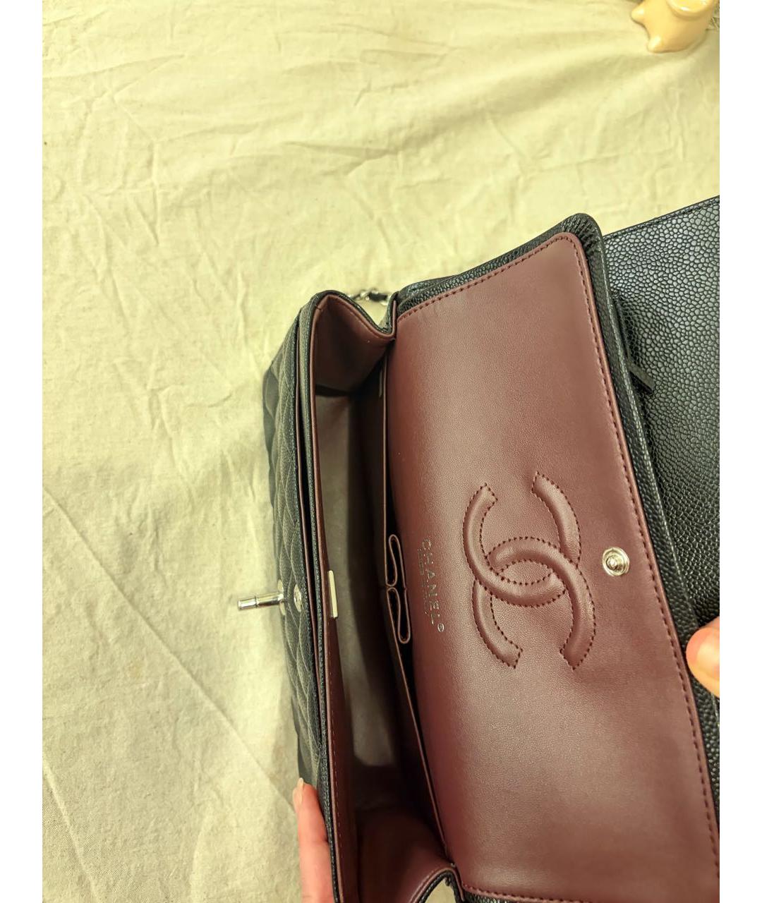 CHANEL Черная кожаная сумка через плечо, фото 6