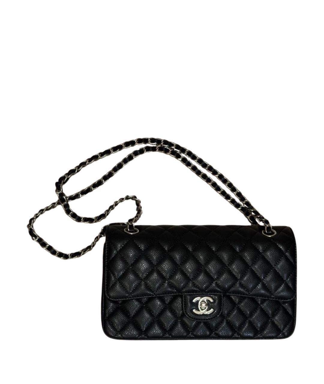 CHANEL Черная кожаная сумка через плечо, фото 1