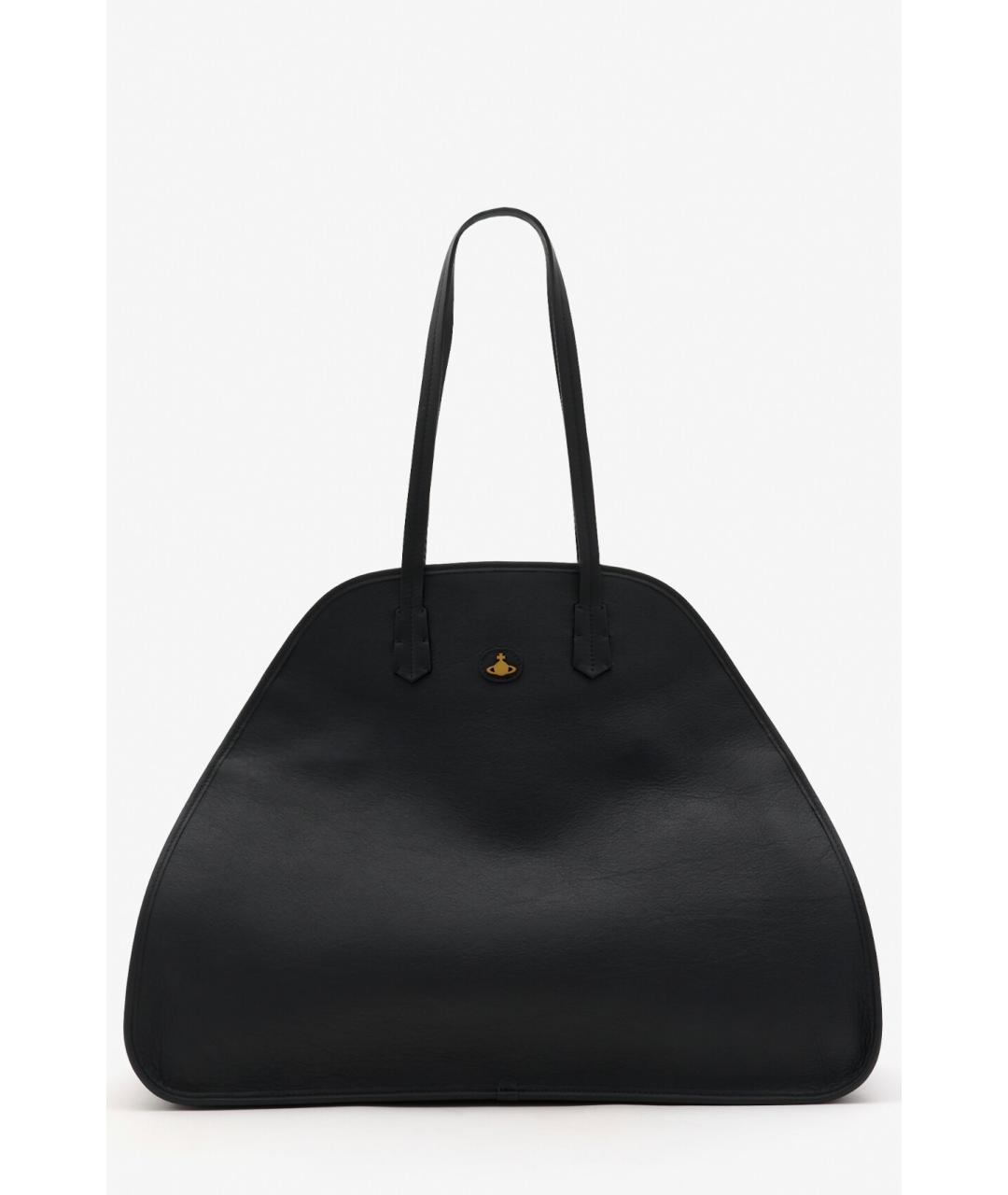 VIVIENNE WESTWOOD Черная кожаная сумка через плечо, фото 8