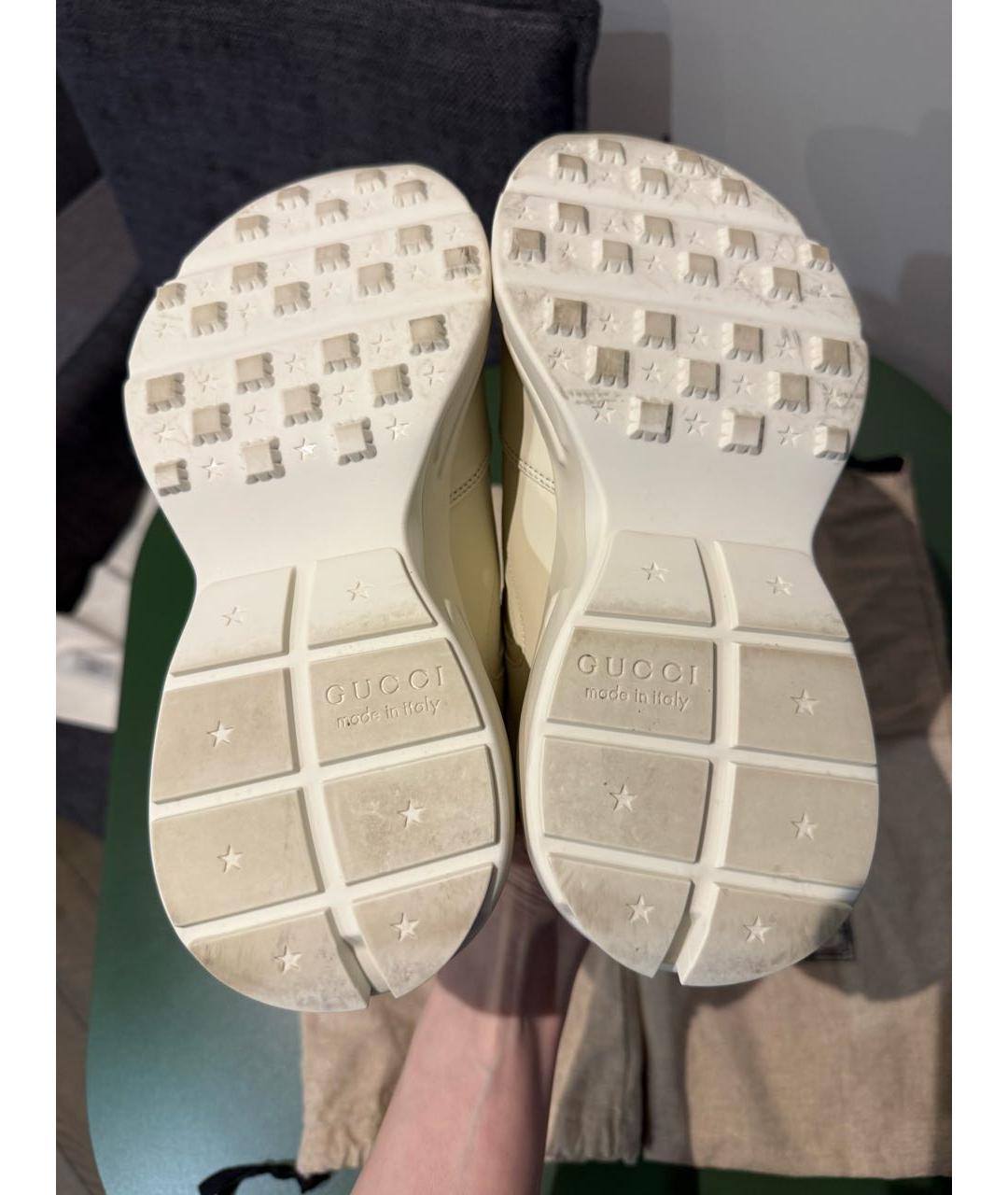 GUCCI Бежевые кроссовки, фото 7