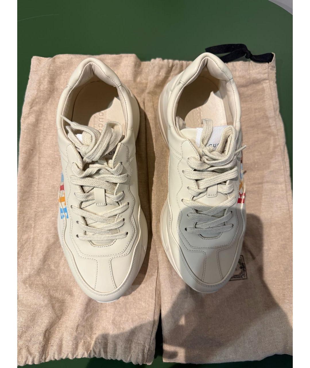 GUCCI Бежевые кроссовки, фото 4