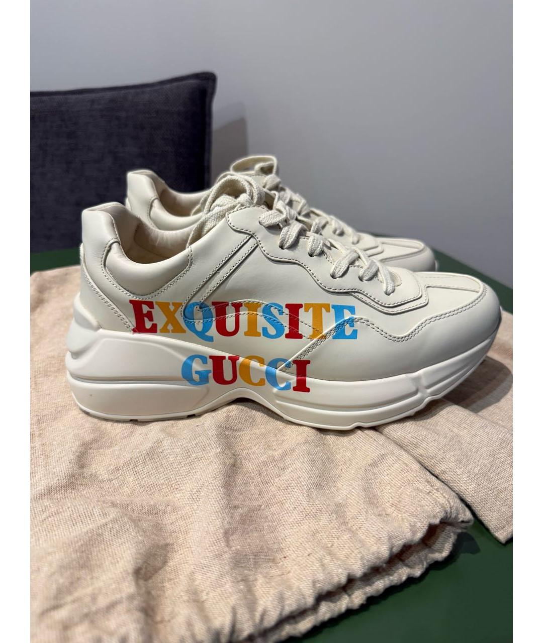 GUCCI Бежевые кроссовки, фото 9