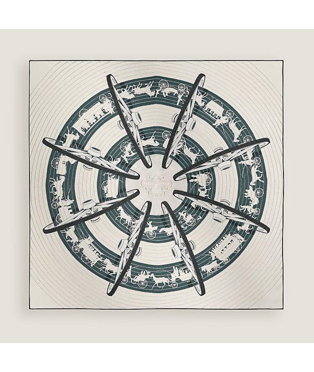 HERMES Мульти шелковый платок, фото 5