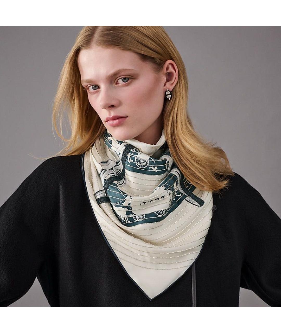 HERMES Мульти шелковый платок, фото 3