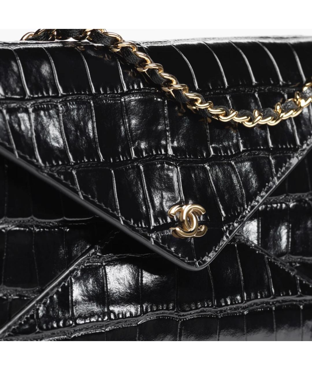 CHANEL Черная кожаная сумка через плечо, фото 4