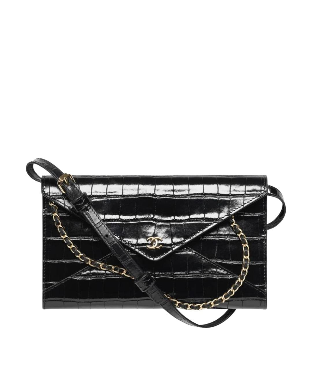 CHANEL Черная кожаная сумка через плечо, фото 1