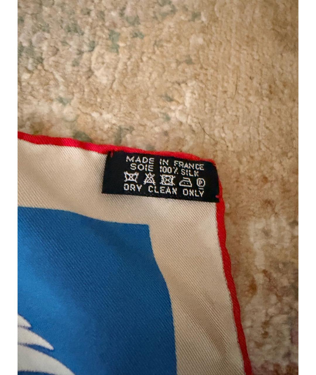 HERMES Мульти шелковый платок, фото 4