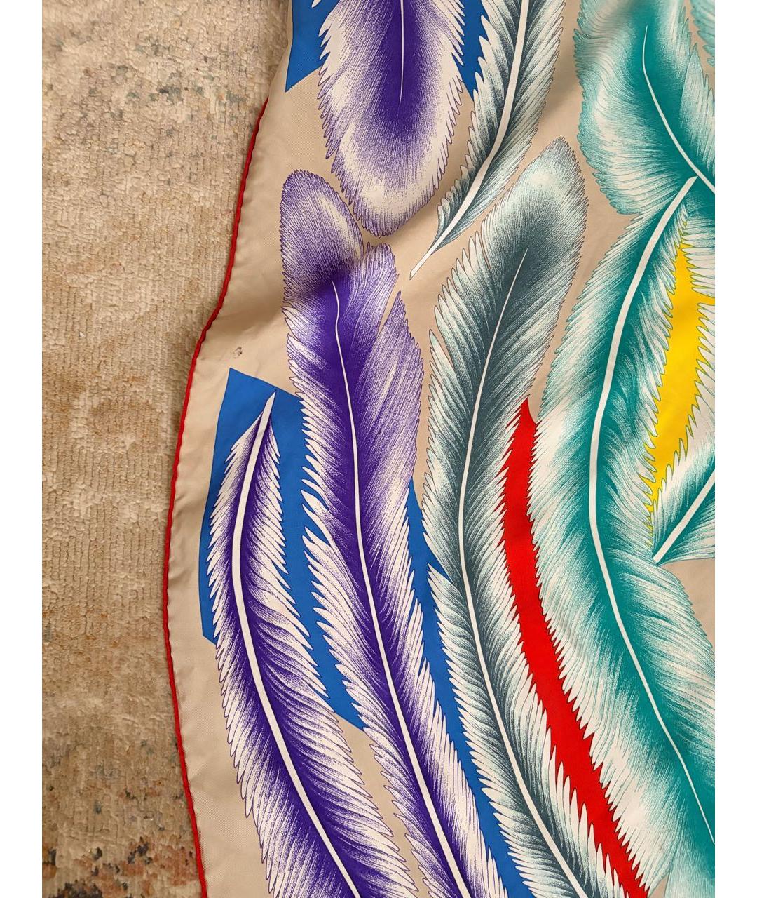 HERMES Мульти шелковый платок, фото 6