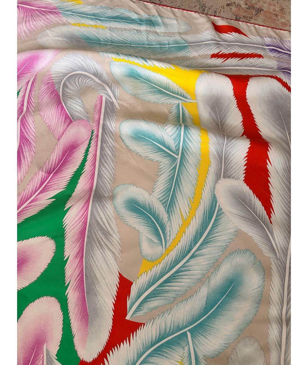 HERMES Мульти шелковый платок, фото 5