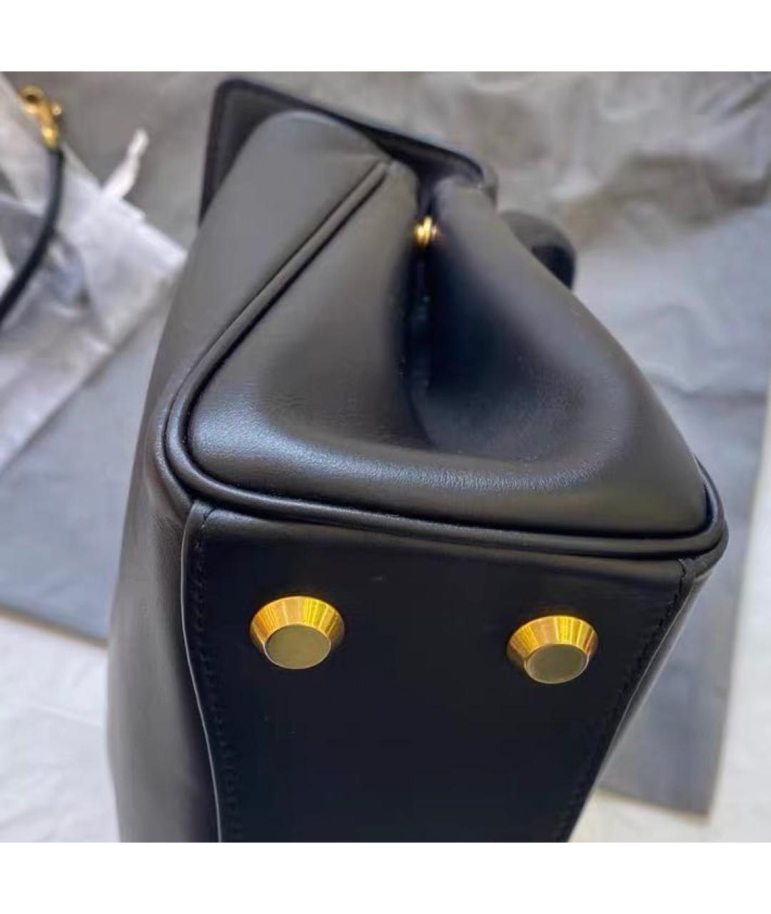 BALENCIAGA Черная кожаная сумка через плечо, фото 4