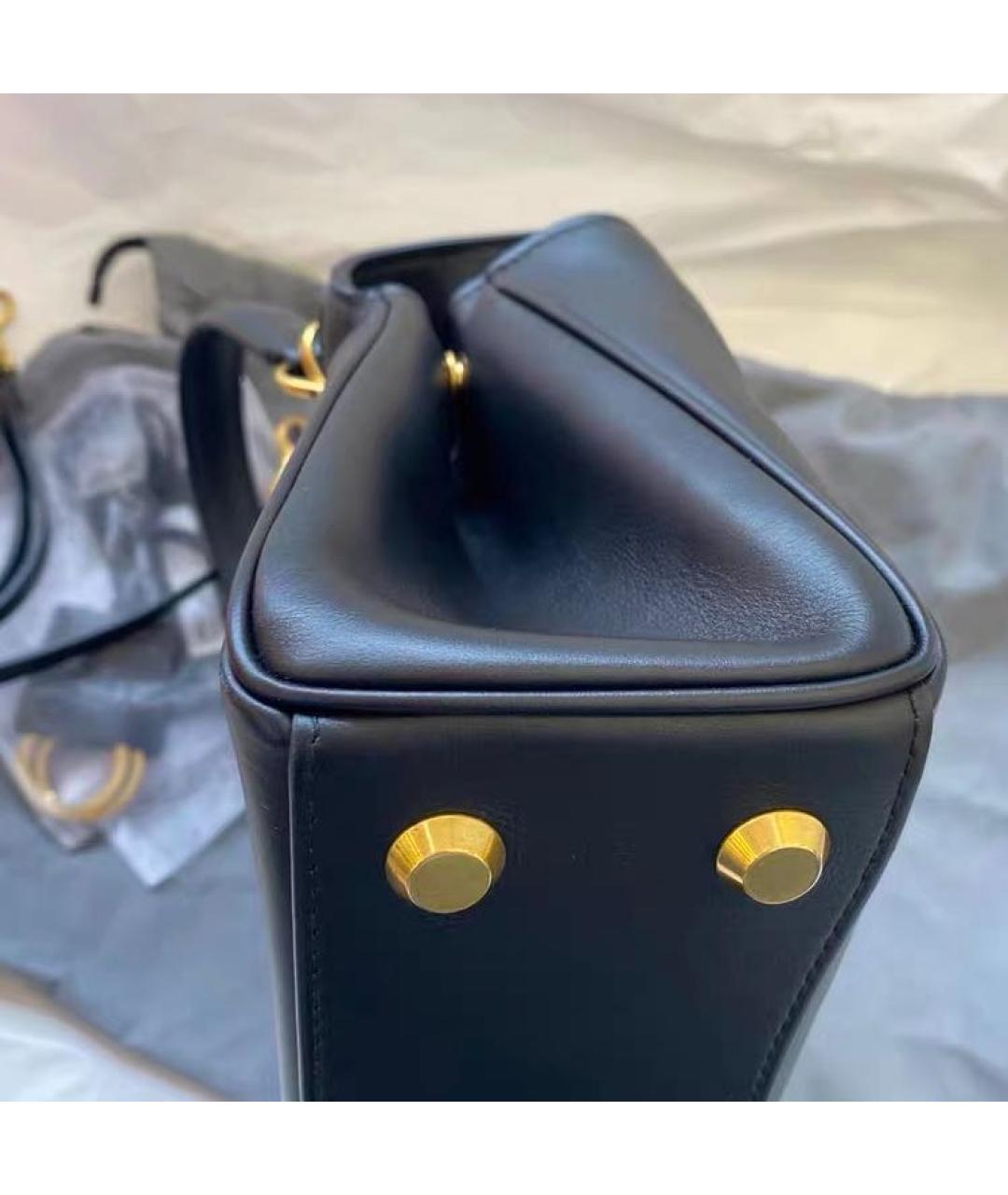 BALENCIAGA Черная кожаная сумка через плечо, фото 3