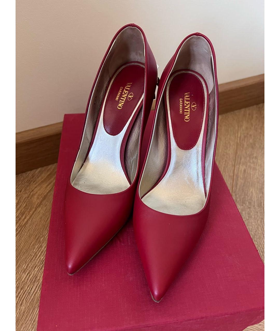 VALENTINO Красные кожаные туфли, фото 2