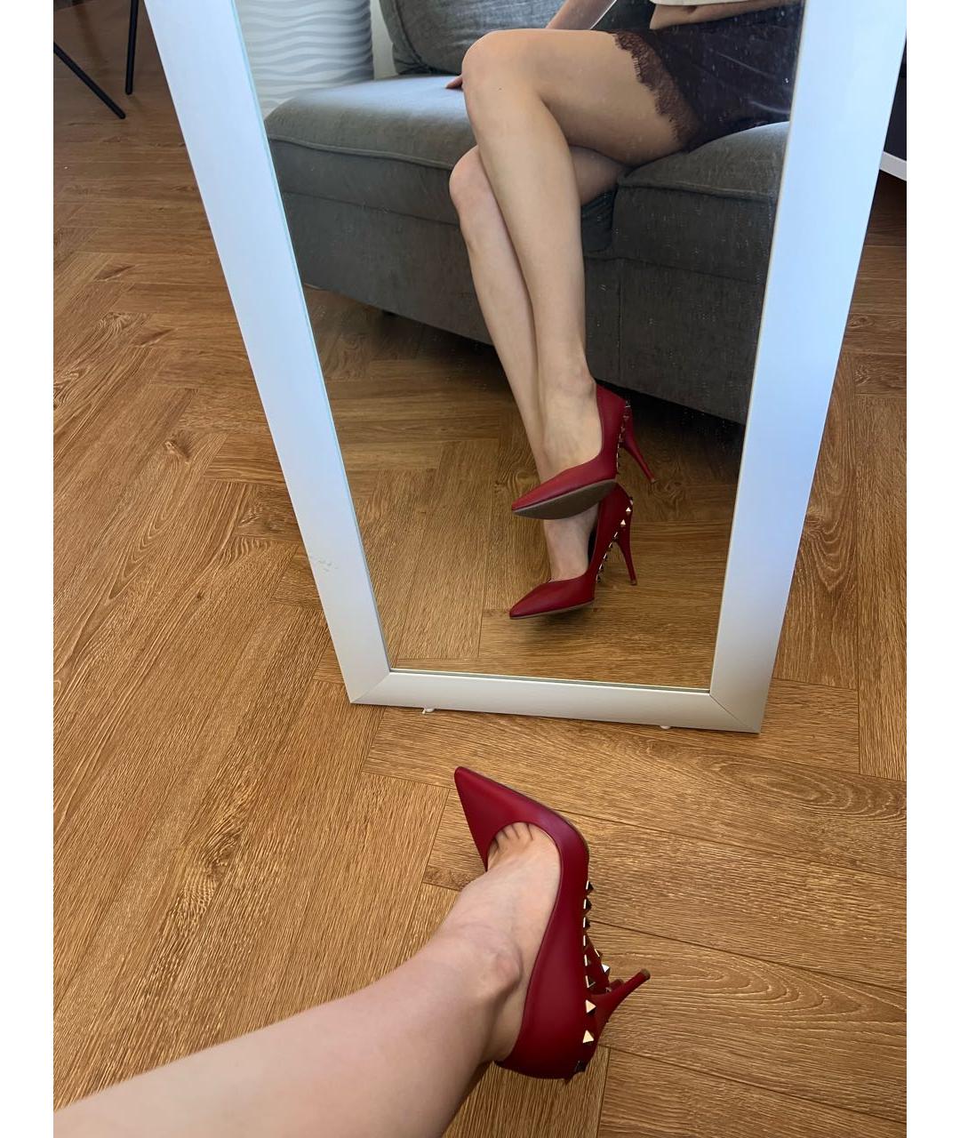 VALENTINO Красные кожаные туфли, фото 8