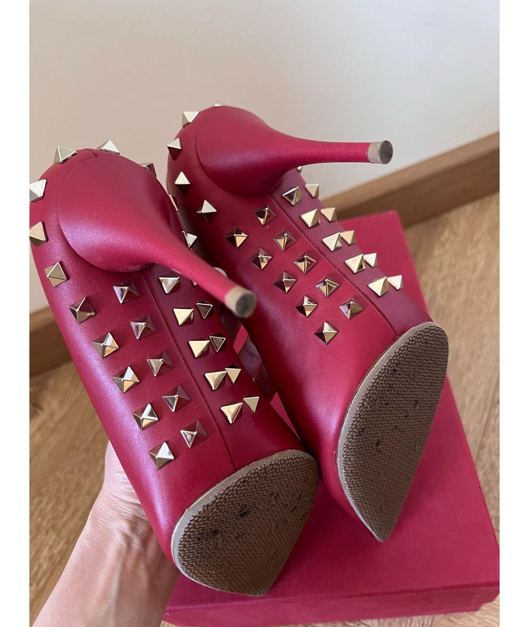 VALENTINO Красные кожаные туфли, фото 5