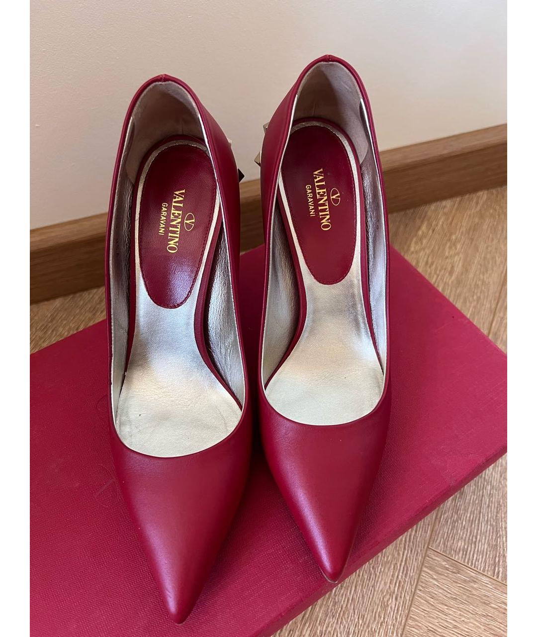 VALENTINO Красные кожаные туфли, фото 3
